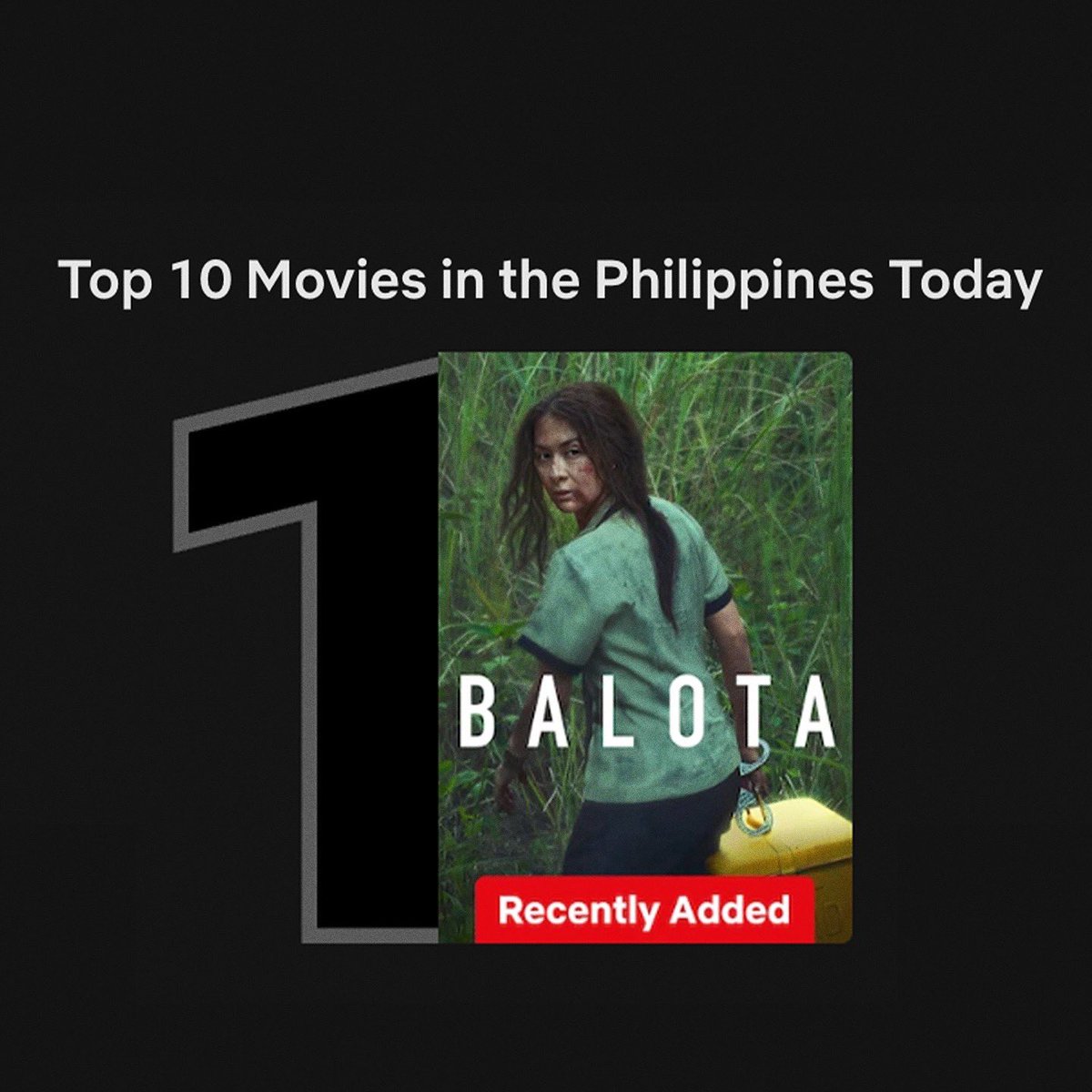 Sparkle_GMA's tweet image. This is your chance to watch "Balota,” now streaming on Netflix and it’s currently #1 on Top 10 Movies in the Philippines! ✨

#WillAshley #RaheelBhryia #RoyceCabrera #Balota