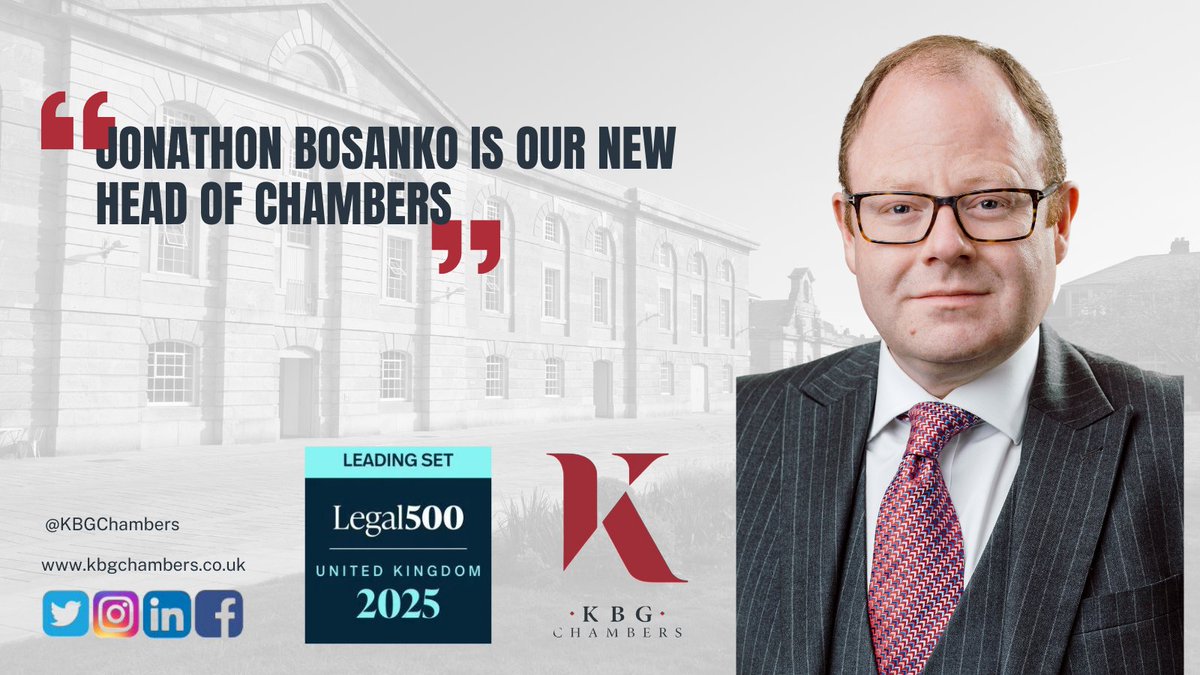 KBGChambers's tweet image. Jonathon Bosanko is our new Head of Chambers
kbgchambers.co.uk/news/jonathon-…