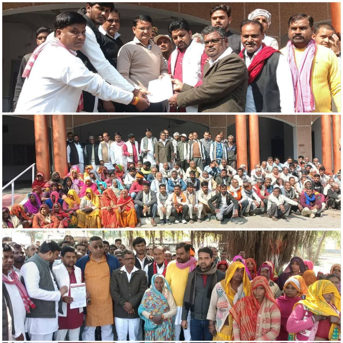 AnilPalAdv's tweet photo. सपा जिलाध्यक्ष कलीम खान जी के नेतृत्व में भदौरियन पुर्वा के पीड़ित अशोक पाल व ग्रामीणों के साथ जिलाधिकारी कन्नौज को ज्ञापन सौंपा !
पुनः सीमांकन होगा पर परसों की घटना के दोषियों पर मुकदमे का कोई आश्वासन नहीं, हक की लड़ाई जारी रहेगा !!
#बुल्डोजर_कांड https://t.co/5Nvu5XBny3