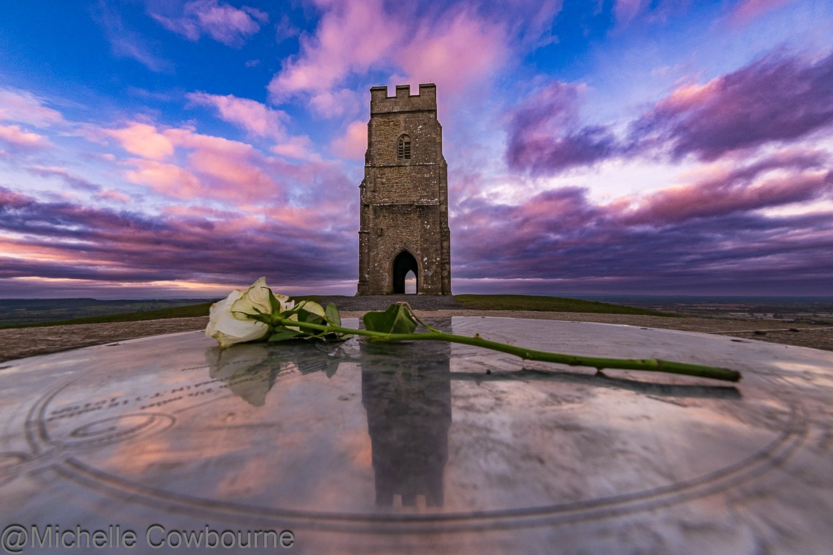 A rose and a reflection on Glastonbury Tor. Have a great week everyone.