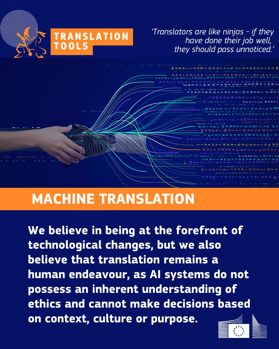 At the Commission, we have developed and are constantly improving eTranslation, ‘trained’ using past in-house and other translations. Our in-house translators and external contractors use machine translation as one of many tools, along with translation memories.