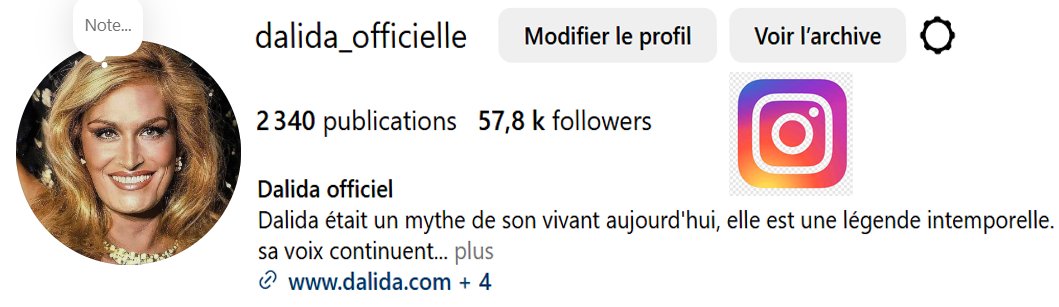 📸✨ Dalida sur Instagram au quotidien ! ✨🎶
Retrouvez #Dalida sur Instagram, chaque jour une photo iconique ou une grande chanson
📲 Suivez @dalida_officielle 👉 instagram.com/dalida_officie…

#IcôneÉternelle #instagram