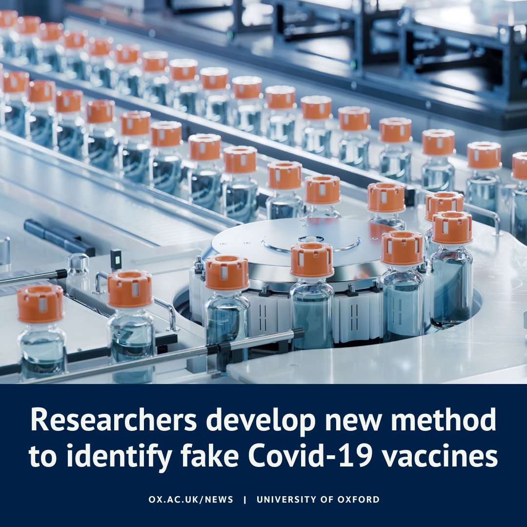 UniofOxford's tweet photo. Researchers at Oxford University and their collaborators, including @SerumInstIndia, have developed an innovative method to identify falsified vaccines without opening the vaccine vial.

More info ⬇️ https://t.co/j99v6rA8f2