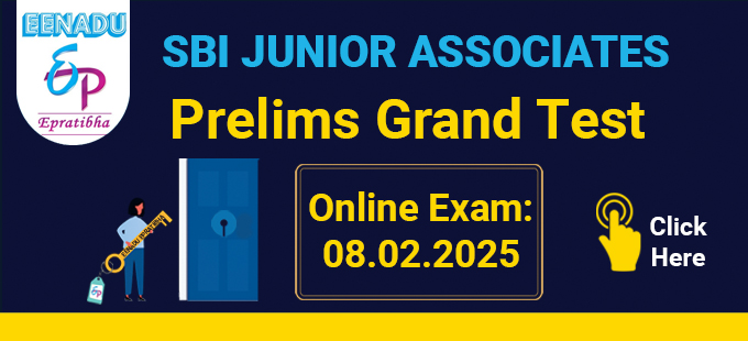 eenaduepratibha's tweet photo. 💥 SBI Junior Associates Prelims Grand Test 🎯
#sbiassociates #grandtest #sbiprilims #epratibha #eenaduepratibha
👉 https://t.co/q5abLxAte7 https://t.co/kyulkLPXl7