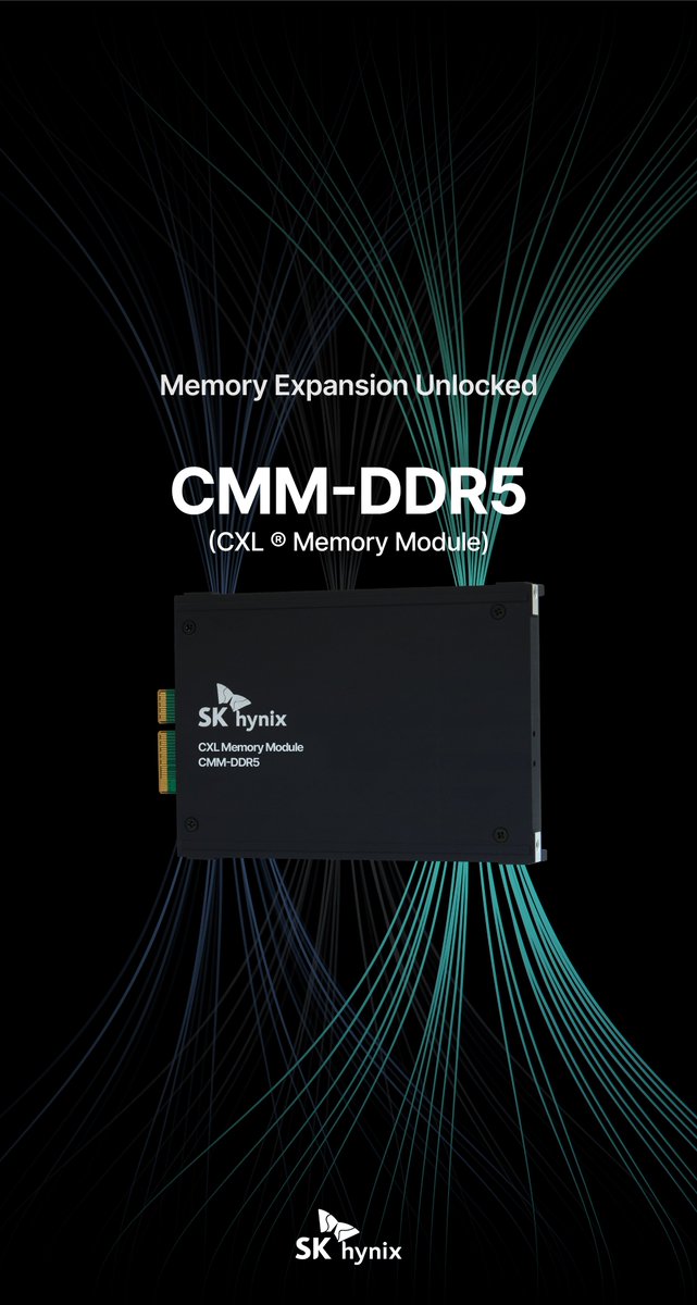 SKhynix's tweet photo. As SoC core counts grow, the gap between memory performance and platform capabilities widens. CMM-DDR5 closes this gap with 82% higher bandwidth per socket and 2x greater capacity, delivering the scalability AI and HPC demand.
 
#SKhynix #CMMDDR5 #DDR5 https://t.co/oY30SFICpl