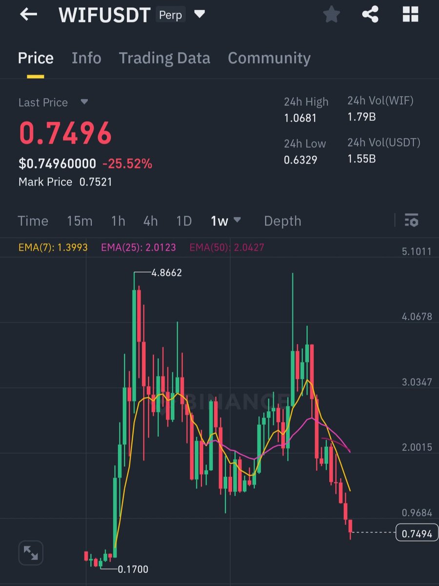 CryptoVikings07's tweet photo. JUST IN: $WIF chart just printed McDonald's pattern

The hat stays on https://t.co/13xHXUEDL7