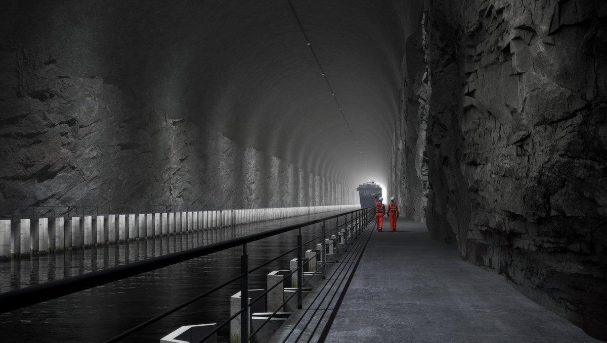 Six contractors are competing for the opportunity to construct the Stad ship tunnel. Among them are two Norwegian companies, one French, one Spanish-Norwegian, and two Chinese bidders. kystverket.no/en/news/these-… #shiptunnel #ship