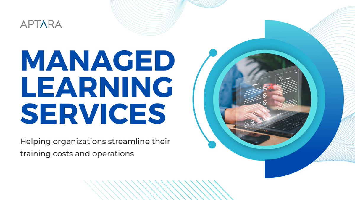 Aptara's tweet image. Streamline training and cut costs with Aptara’s Managed Learning  Services! 🎯 Our flexible solutions help you focus on core goals.
Learn more: aptaracorp.com/services/manag…   
 
#Aptara #ManagedLearning #CorporateTraining