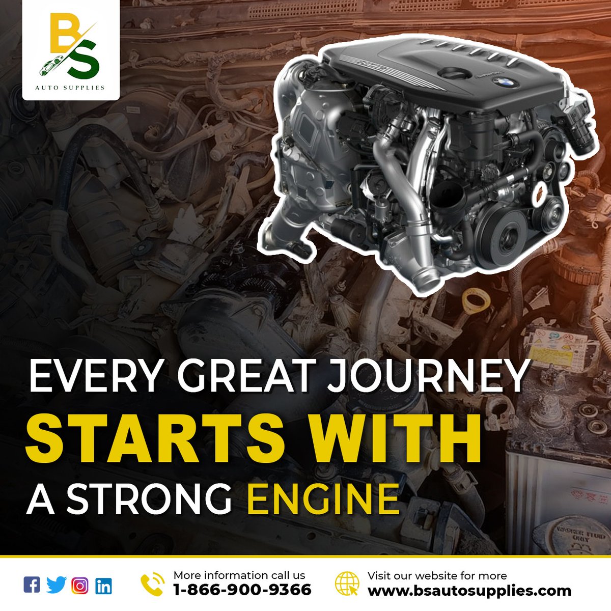 supliesbsauto's tweet photo. A strong engine means a strong drive. Take care of your car’s heart and enjoy every mile. 🔧💨
📞 Buy Now: +1 866-900-9366
🌐 Shop Now: https://t.co/oQBJuk0sfb
📧 Email: info@bsautosupplies.com
#BsAutoSupplies #EngineCare #DriveSmooth #CarPower #PerformanceMatters https://t.co/v8zwih2qmT