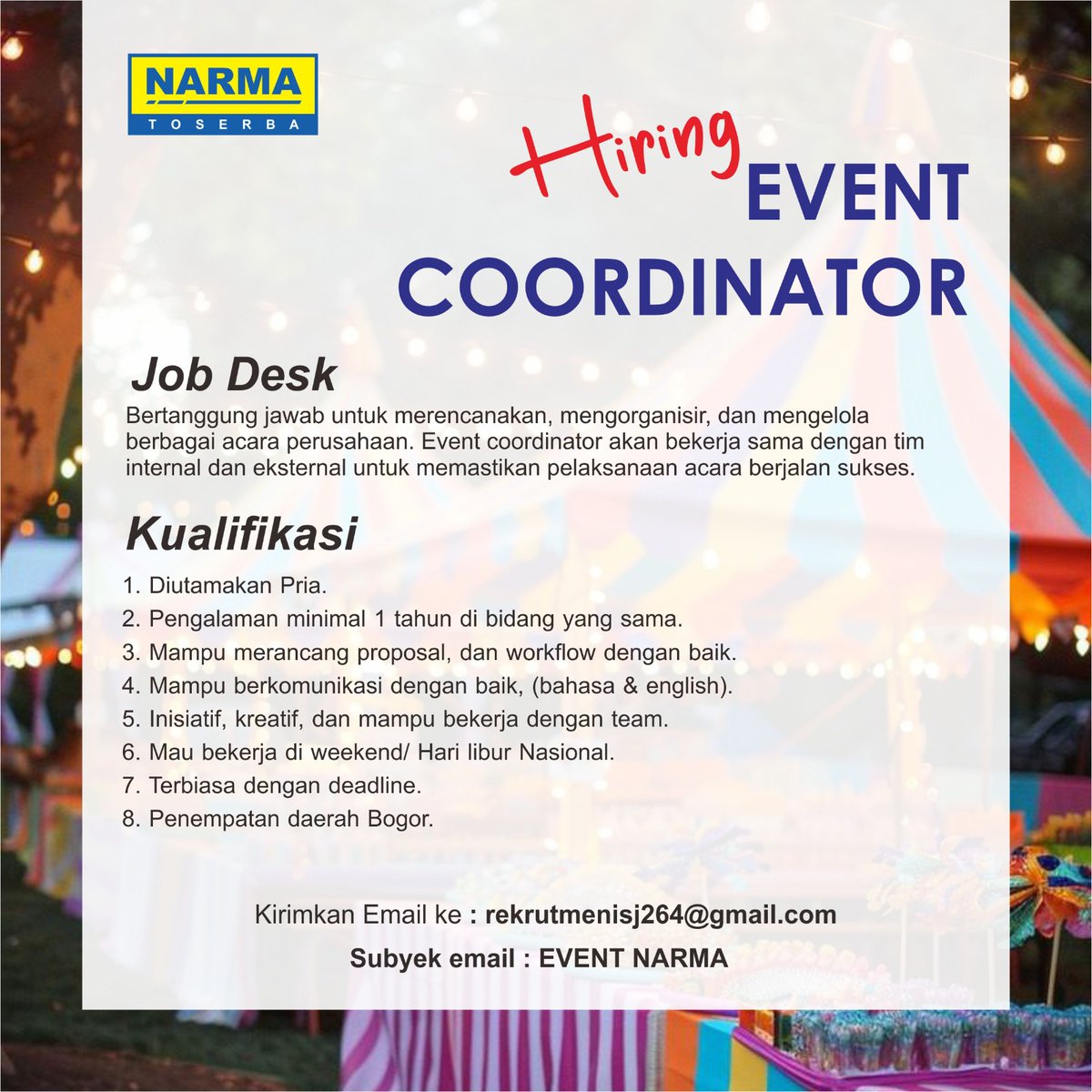 nonanchy's tweet photo. #InfoLoker #lokerevent #lokerbogor https://t.co/Q5c96c3kJp