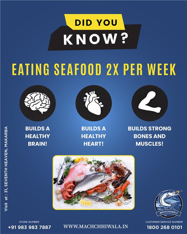 machchhiwala's tweet image. 🐟 Did You Know?
Eating seafood twice a week can transform your health! 💪✨

#HealthyLiving #SeafoodBenefits #BrainBoost #HeartHealth #StrongBones #NutritionFacts #Machchhiwala