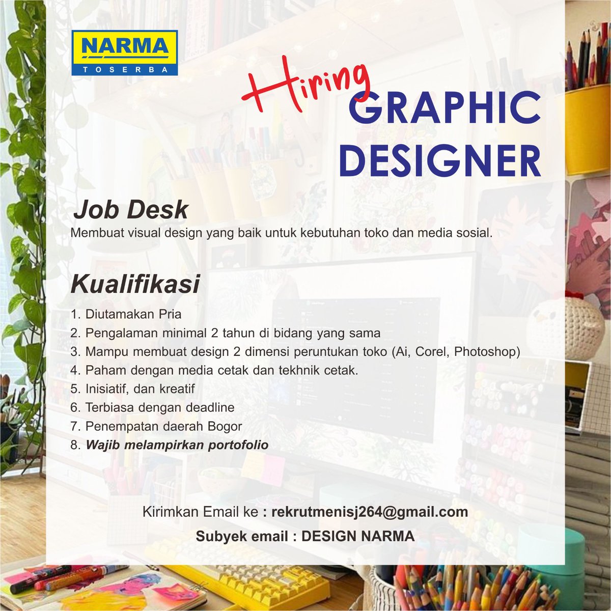 nonanchy's tweet photo. #infolokerbogor #lokergraphicdesign https://t.co/xDIDcGhvLS