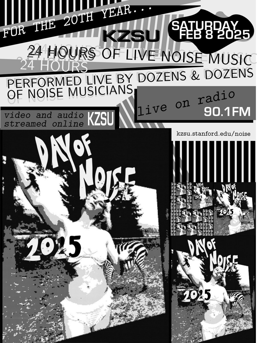 performing a 30 minute drum solo at 6:30 in the morning this Saturday at Stanford University for KZSU Day of Noise 2025