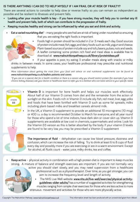 Our February Resource of the Month is our new Frailty patient information leaflet which discusses what frailty is &amp; what to do if you are concerned about your risk. It includes practical tips on improving nutrition &amp; physical activity to improve strength, mobility &amp; overall