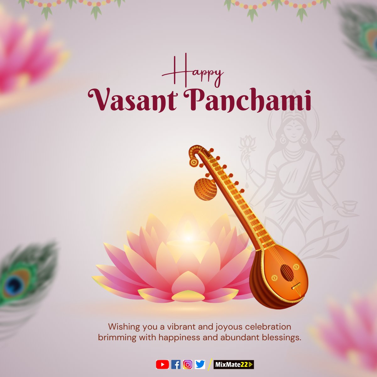 mixmate22's tweet photo. 🌼✨ Wish you All a very Happy  Basant Panchami &amp; Saraswati Puja with Prosperity &amp; Success! ✨🌼

#basantpanchami #saraswatipuja2025 #mixmate22 #Education https://t.co/IUTPnwb4yo