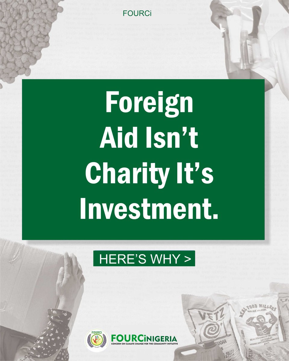 fourcinigeria's tweet photo. Foreign aid isn’t charity—it’s an investment in global stability.

#GlobalStability #ForeignAid #FOURCi #HumanitarianImpact https://t.co/RrV37Gh75R