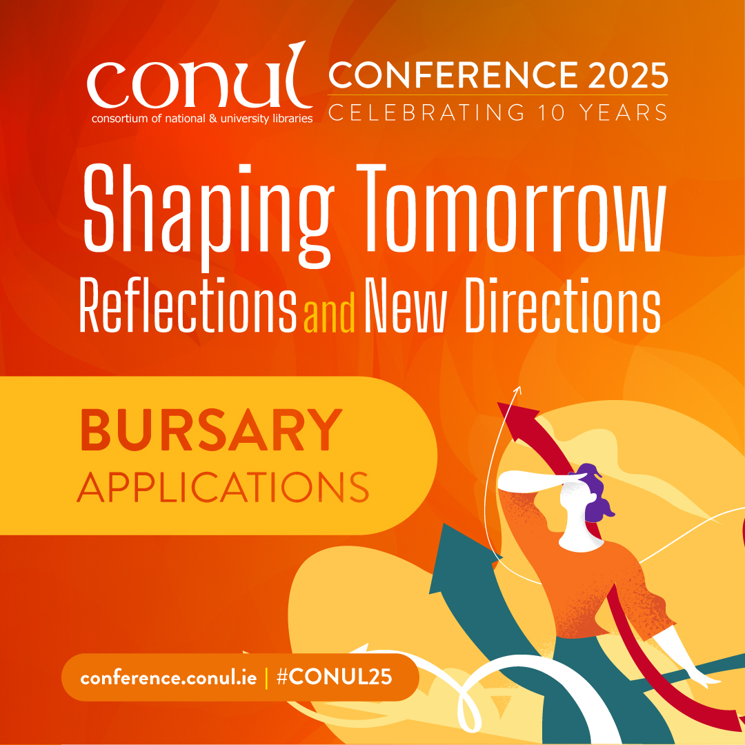 The application period for this year's CONUL Conference Bursary Awards is now open! Closing date is Friday 14th March 2025. For more information, please see conference.conul.ie/bursary-opport… #CONUL25 #libraries