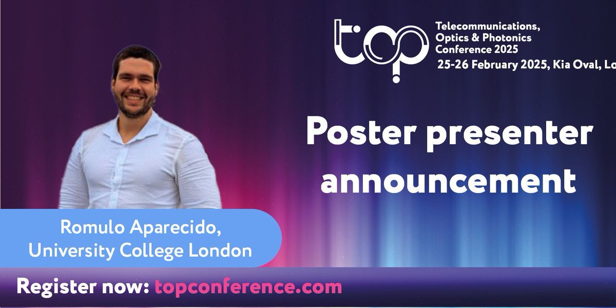 Meet Romulo Aparecido from UCL in the Poster Area at TOP Conference with a poster titled 'MPI-Penalty-Free S-Band Transmission over G.654.E-Compliant Fibres'

Find out more at topconference.com/programme/post…