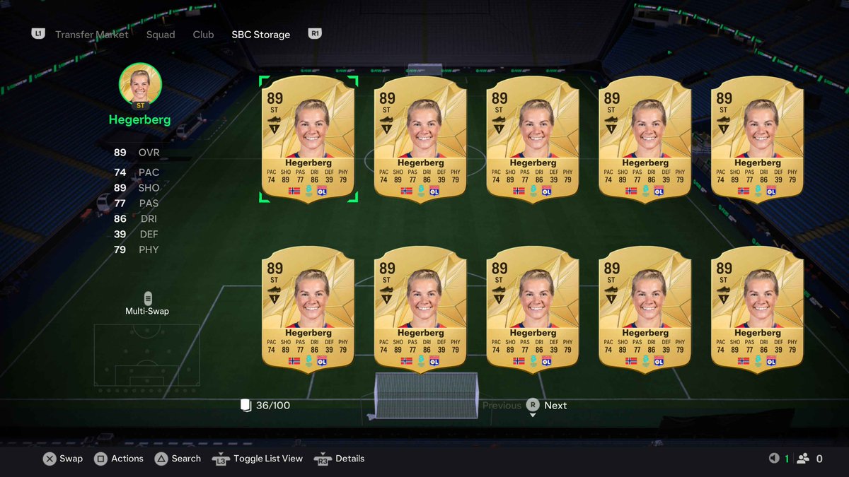 rxckydusa's tweet photo. We got people flexing their SBC Storage with some dupe TOTYs.

And then theres me, flexing my SBC Storage full of Hegerberg 🔥 https://t.co/rY8aDJKLLU
