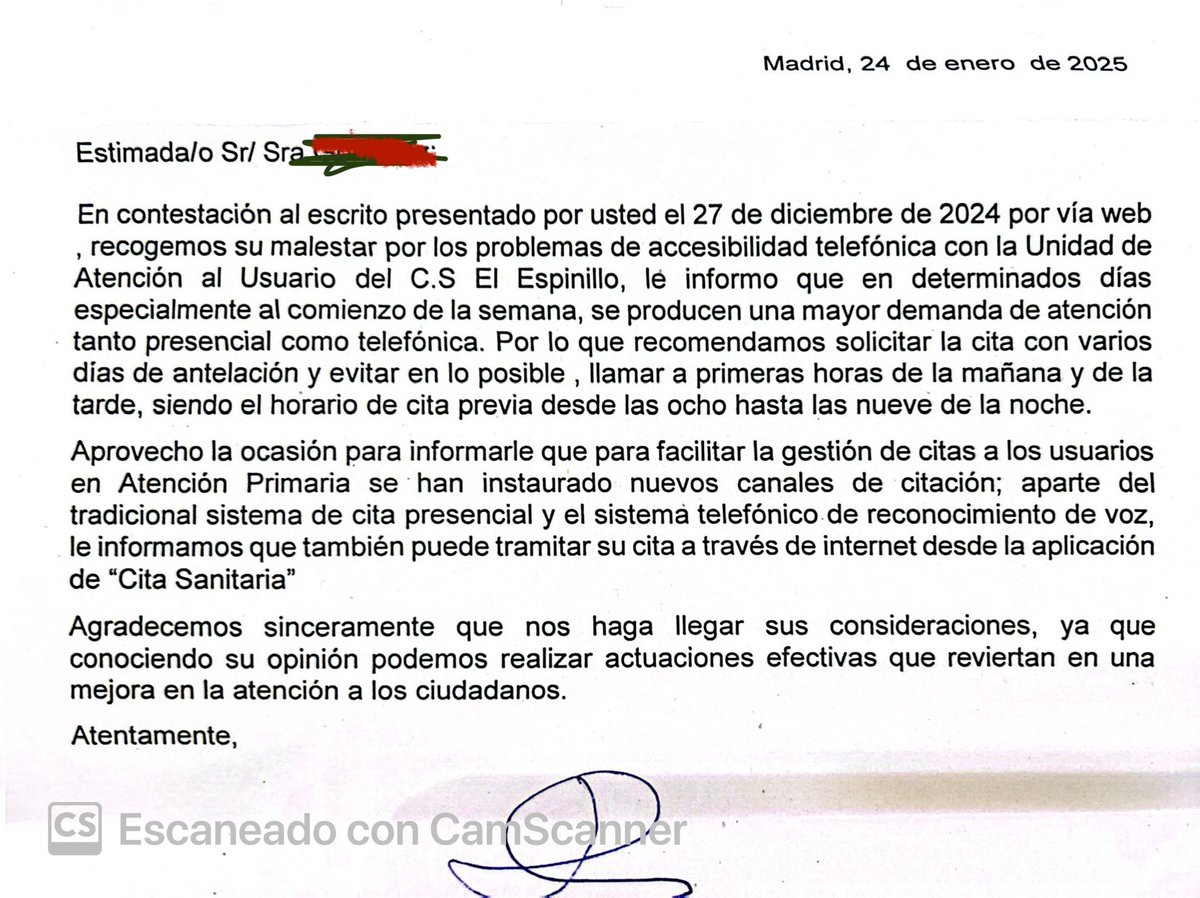 Esto me responden desde la Consejeria de Sanidad de la @ComuMadrid de <a href="/Idiazaquso/">Isabel Díaz Ayuso, Presidenta cuqui fake ⚪</a>  respecto a no coger NINGUNA llamada desde las 8 de la mañana , para pedir cita médica . Me recomiendan pedirla con antelación , claro Porq yo tengo una bola mágica y se cuando se ponen malos mis