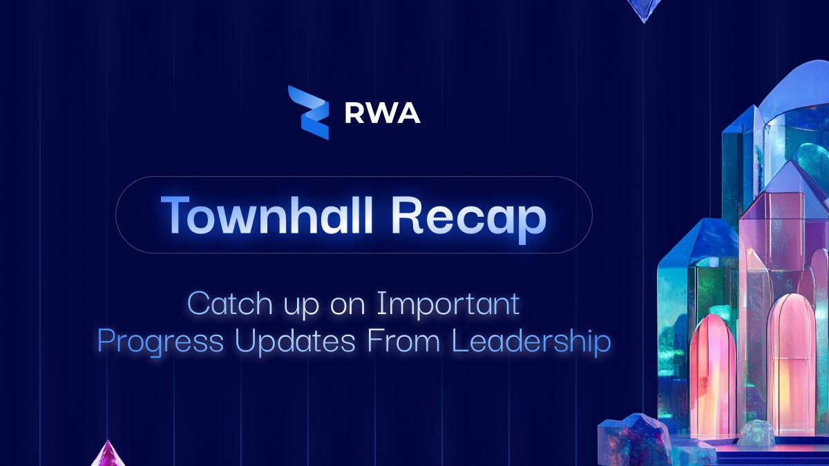 Last week we held our second Townhall meeting. We saw an impressive turnout and had over 12.6k views on X. The Leadership team shared updates on our progress in Q1 and what investors can expect to see in the coming months.

Here are the highlights in case you missed it:
💎 5+ RWA