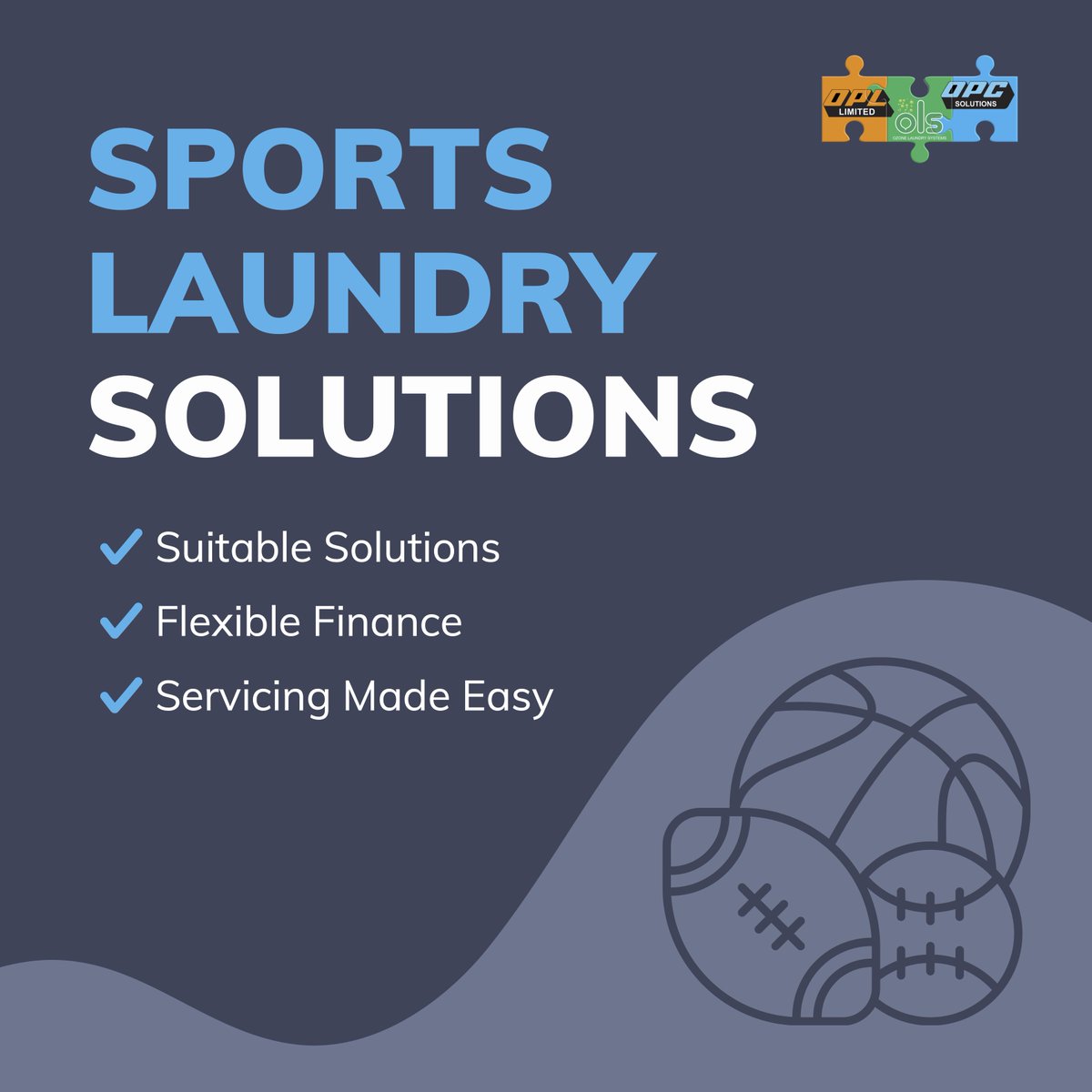 OPL Solutions for Sport Clubs.

The OPL Group have been fortunate enough to supply large scale state of the art laundries to many premiership football clubs.

Find out more about our sport laundry services > theoplgroup.co.uk/sectors/sports

#commerciallaundry #laundryequipment #sports