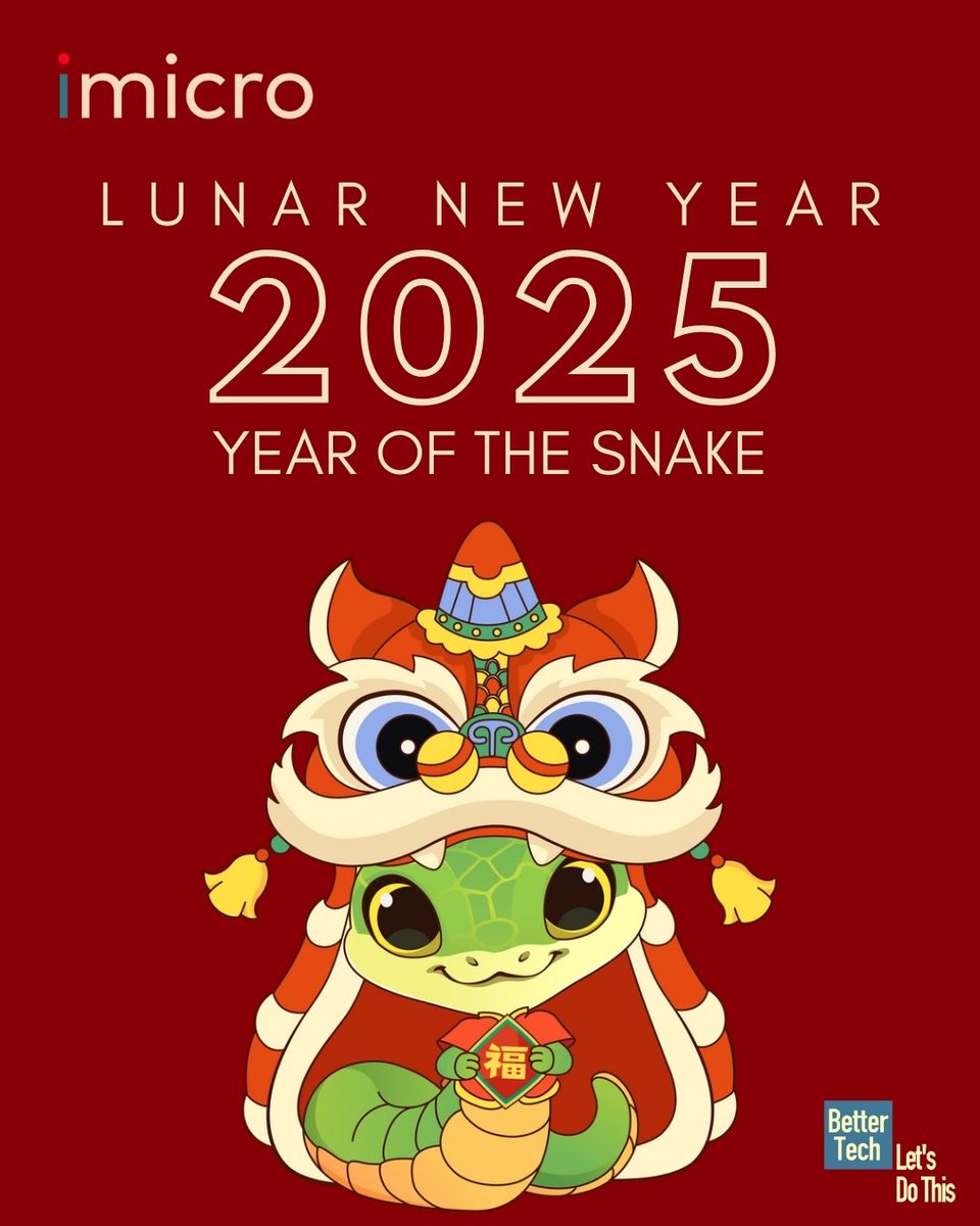 iMicroUK's tweet image. Happy Chinese New Year 2025 from iMicro! May the Year of the Snake bring you wisdom, flexibility, and success in every digital endeavor. Let's celebrate new beginnings and transformative moves together. 新年快乐! #ChineseNewYear #YearoftheSnake