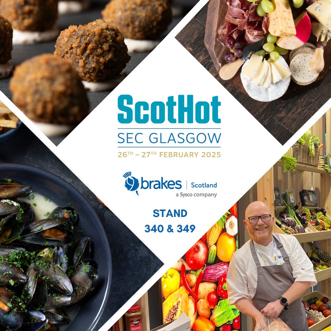 Get ready, foodies - we're excited to be back at <a href="/ScotHot2025/">ScotHot</a> with live demos from Masterchef winner <a href="/Gmacchef/">Gary Maclean</a>! 🧑‍🍳🎉🍽️

Find out more and register today 👉 bit.ly/42EaHzp

#ScotHot2025 #ScottishHospitalityShow #BrakesScotland #Masterchef #GaryMaclean