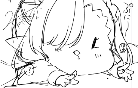 本日の作業!
よだれでてるよ
#ちゃんと吸えない吸血鬼ちゃん 