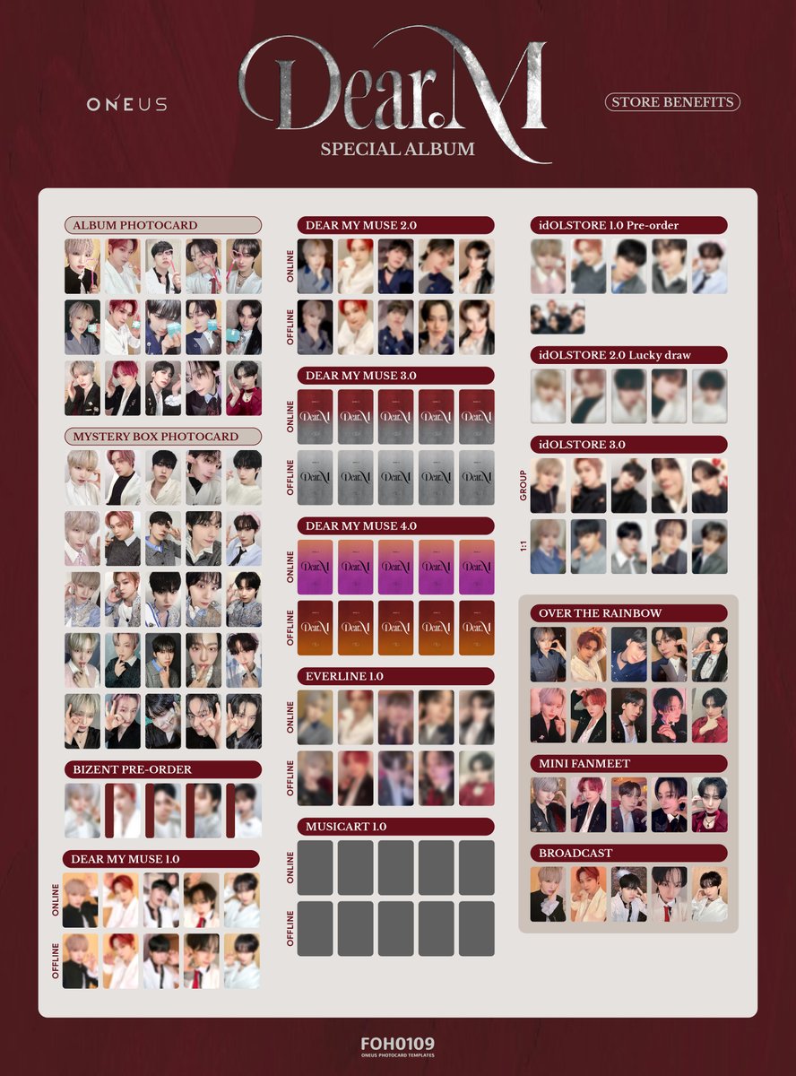 ONEUS Photocard Template Special Album - Dear.M 원어스 미공포 포카 ONEUS Photocard Template Special Album - Dear.M 원어스 미공포 포카