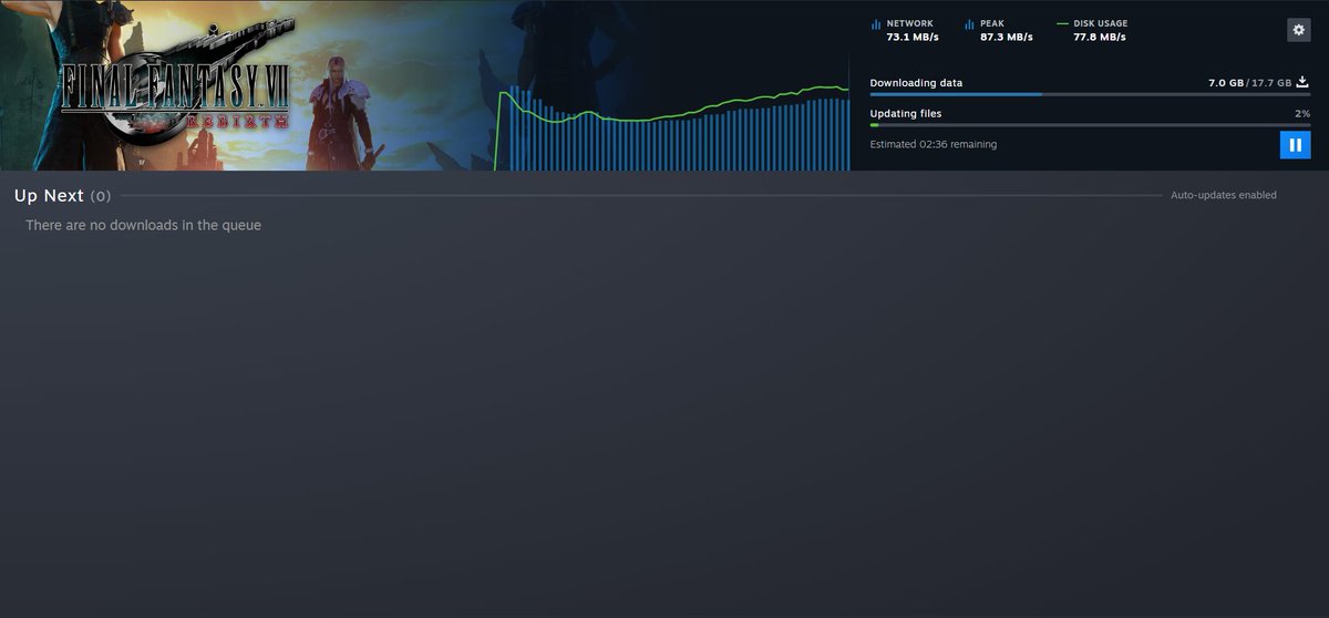 Apparently there's a new update for FF7 Rebirth on PC