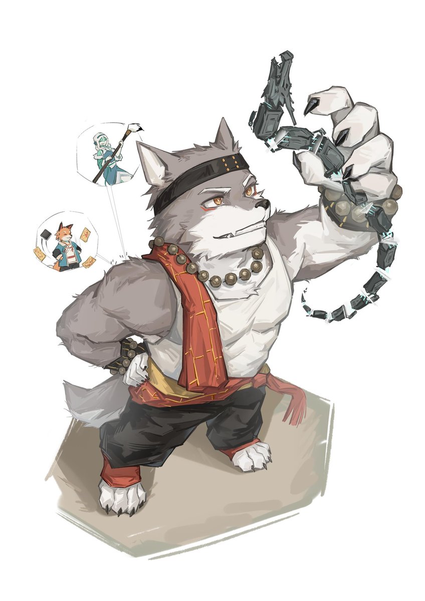 No need to be afraid of a large Deep Steel loong. A larger Triratna will destroy it!
海公铁巨龙没什么好怕的，净饭变得更大还毁不掉它吗？
🎨:<a href="/vlang1203/">维朗</a> 
#ThreefoldRecital #三相奇談