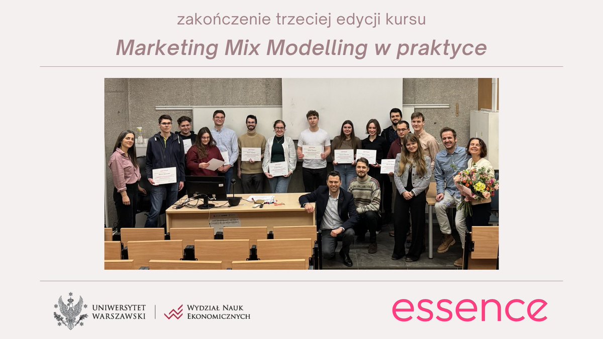 Na <a href="/EconUW/">WNE_UW</a> studenci mają okazję uczestniczyć w licznych zajęciach o charakterze warsztatowym  🖥️Właśnie zakończyliśmy edycję jednego z takich praktycznych kursów, z elementami programowania w RStudio, realizowanego wspólnie z @EssenceMediacom. O kolejnych-będziemy informować 🔊