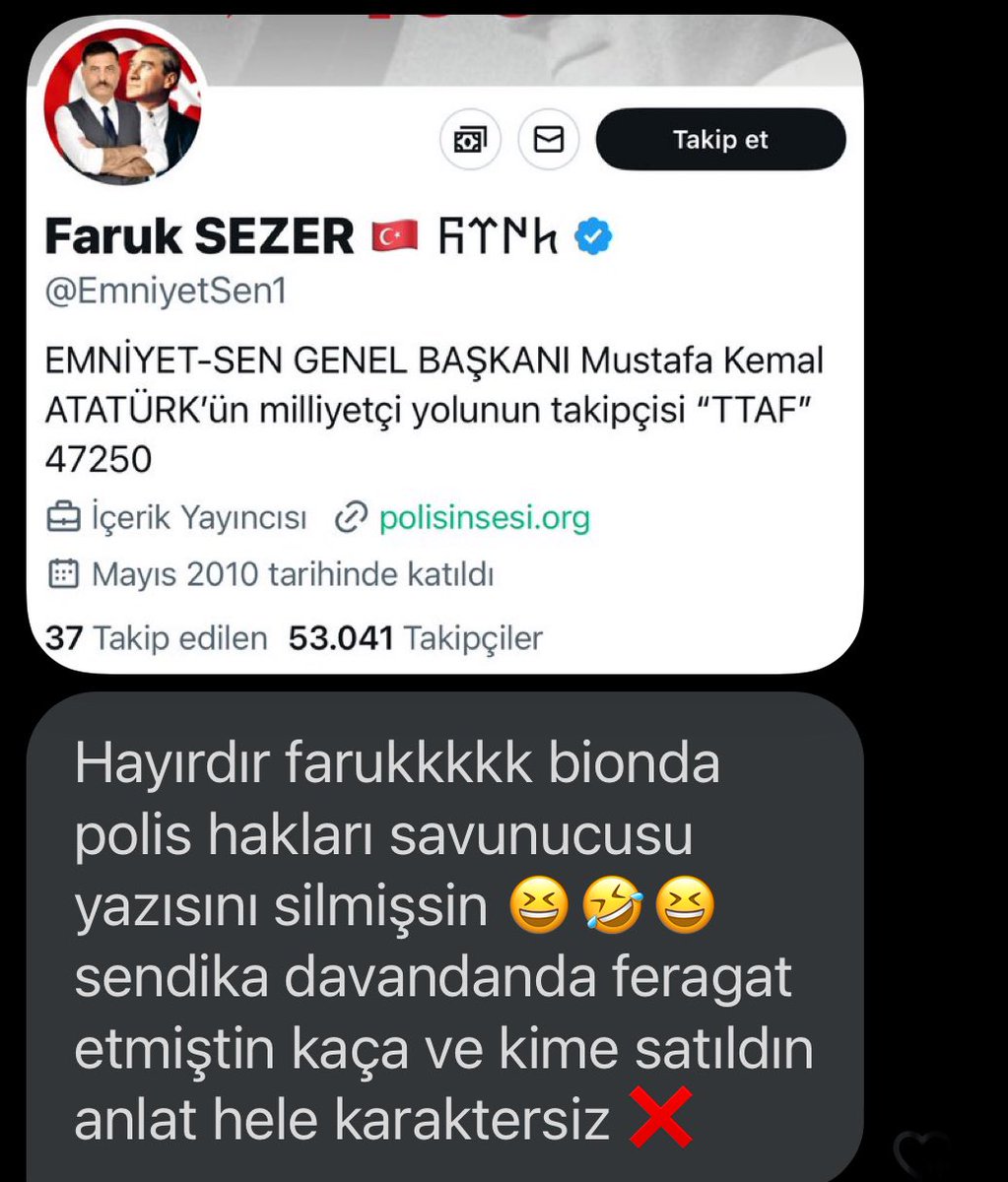 Evet, profilimde “Polis Hakları Savunucusu” ibaresini kaldırdım… 
Evet, feragat ettim…
Artık bu konu hakkında konuşma vakti geldi. 
Çünkü bunu anlayamayacak kadar cahillerle karşılaştım. 

15.02.2025 tarihinde SPACE CANLI YAYININDA son defa konuşacağım.
x.com/i/spaces/1ynKO…
