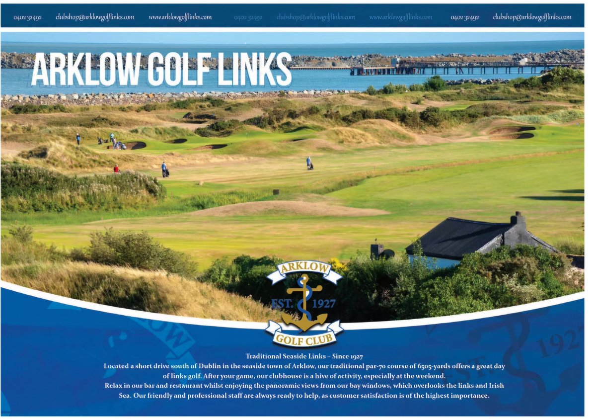 Always nice to Open the Destination Golf Guide and see our Links featured
<a href="/ArklowGolfLinks/">Arklow Golf Links</a>