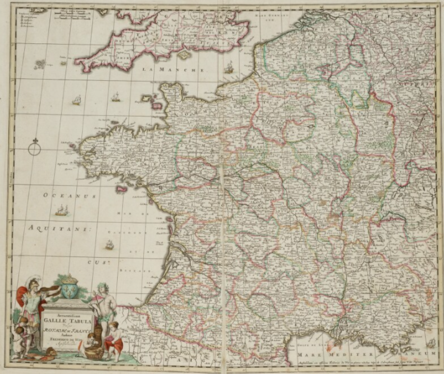 #vivelafrance! 
Tijdens het #collectievissen met het zoekwoord #frankrijk kwamen we dit mooie exemplaar van F. de Wit uit de zeventiende eeuw tegen.