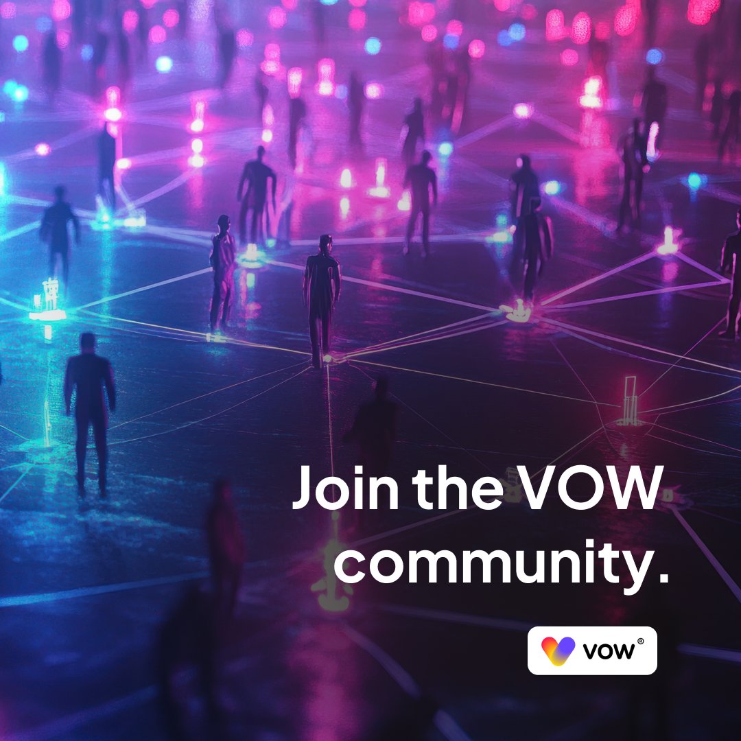 Join the $VOW community. Connect with like-minded individuals and share experiences. vow.foundation #Vow #Ethereum #Web3 #Crypto #Cryptocurrency #vcurrency #sharelike #like #comment #share #dm #follow