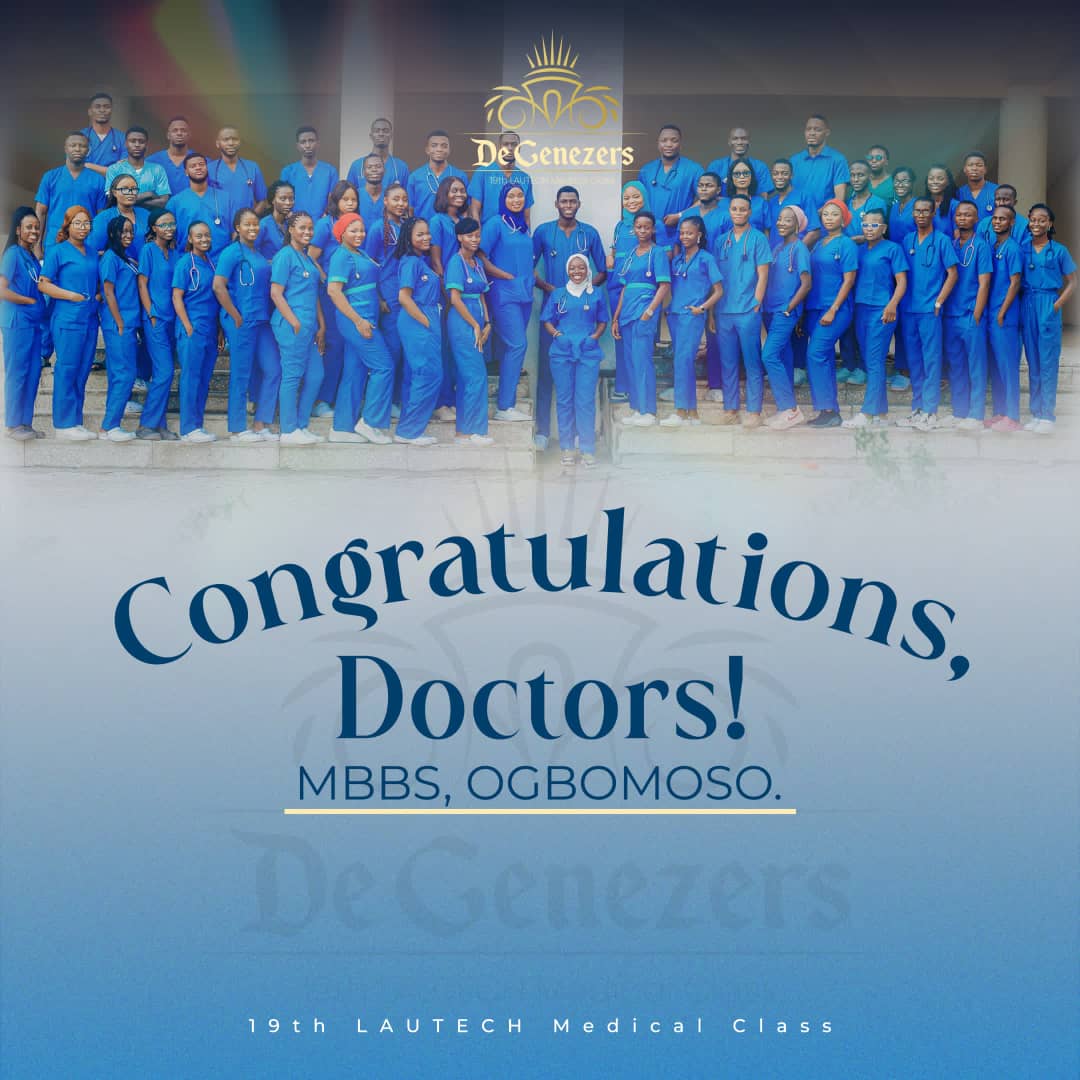 DeGenezers's tweet photo. Meet the freshly baked Doctors from the best state University in Nigeria
MB;BS OGBOMOSO.

#freshdoctors #mbbsogbomoso #awesomedoctors #grateful https://t.co/Z9XCxzAzv8