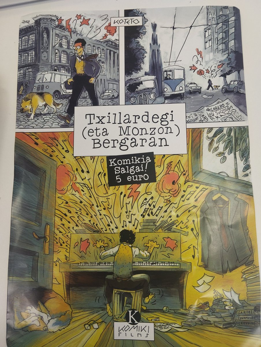 Gaur Txillardegi izan dugu hizpide. Kote Camacho etorri da gurera, eta, Korrikarako egin zuen dokumentalaz gain, bere azken komikia aurkeztu digu: "Txillardegi eta Monzon Bergaran". 
Nahi izanez gero, eskuragarri duzue gure euskaltegian 5 euroan.
<a href="/KoteCamacho/">Koteto</a> <a href="/oarsoaldekoaek/">Oarsoaldeko AEK</a>