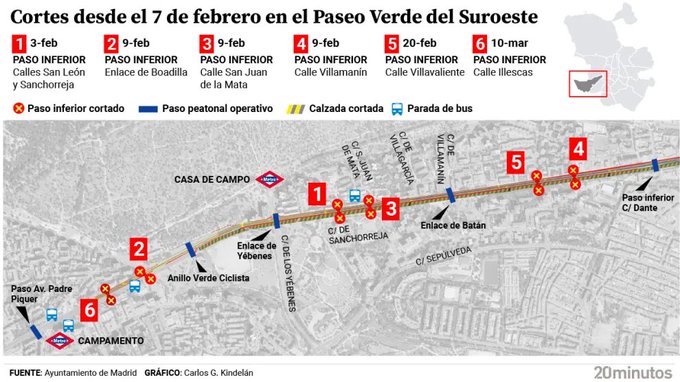 belendemarcos's tweet photo. Adiós a seis de los diez “túneles del terror” bajo la A-5. Una buena noticia convertida en una preocupación para la movilidad entre Lucero y Batán durante las obras. Como solución, se habilitan cinco cruces alternativos https://t.co/XpZDHiEDZU https://t.co/g7kNwIKIx4