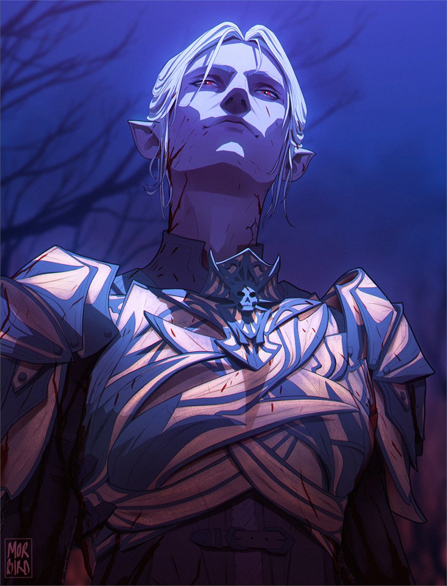 morbirdart's tweet image. my beloved scary wife (who is definitely not about to step on me)
#BG3 #BaldursGate3 #minthara