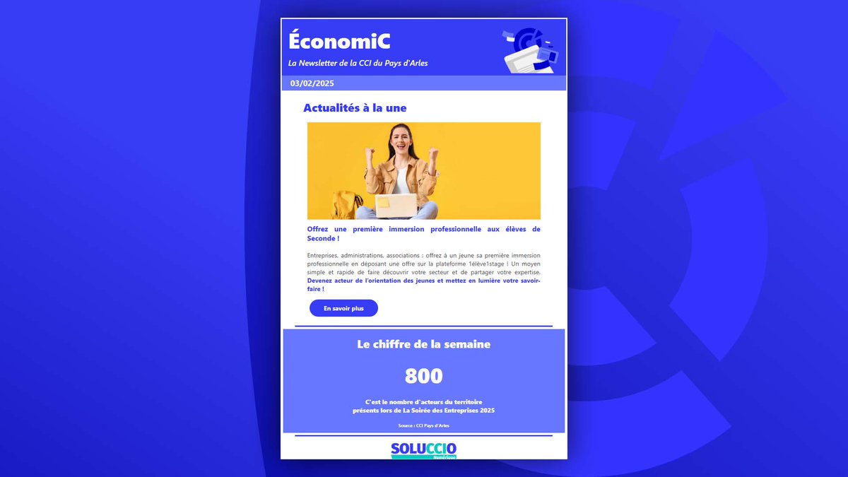CCIPAYSARLES's tweet photo. 🗞 La #Newsletter de votre @ccipaysarles est dispo !
📨 https://t.co/9oY2MT4gUj
✅ https://t.co/C6nxsh5Wg6

#LundiMotivation #Actu #ChiffreDeLaSemaine #Soluccio #CCIFormation #Agenda #HôtelDEntreprises

@congres_arles @cci_paca https://t.co/7ZJjDOPXwy