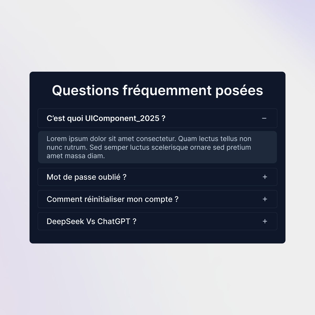 mbagnajohan's tweet image. Component FAQ accordion dark mode version.
Lien @figma :
figma.com/community/file…
#uicomponent #component #WIP