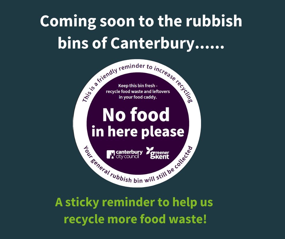 greener_kent's tweet photo. The bin stickers are going on tour to @canterburycc!
Let's recycle more together!
See https://t.co/w6R4kmiPZH for more information. ♻️
#NothingWasted #LittleThingsCanMakeABigDifference #CircularEconomy #Kent #Food #Recycling https://t.co/6w2IRibiIb