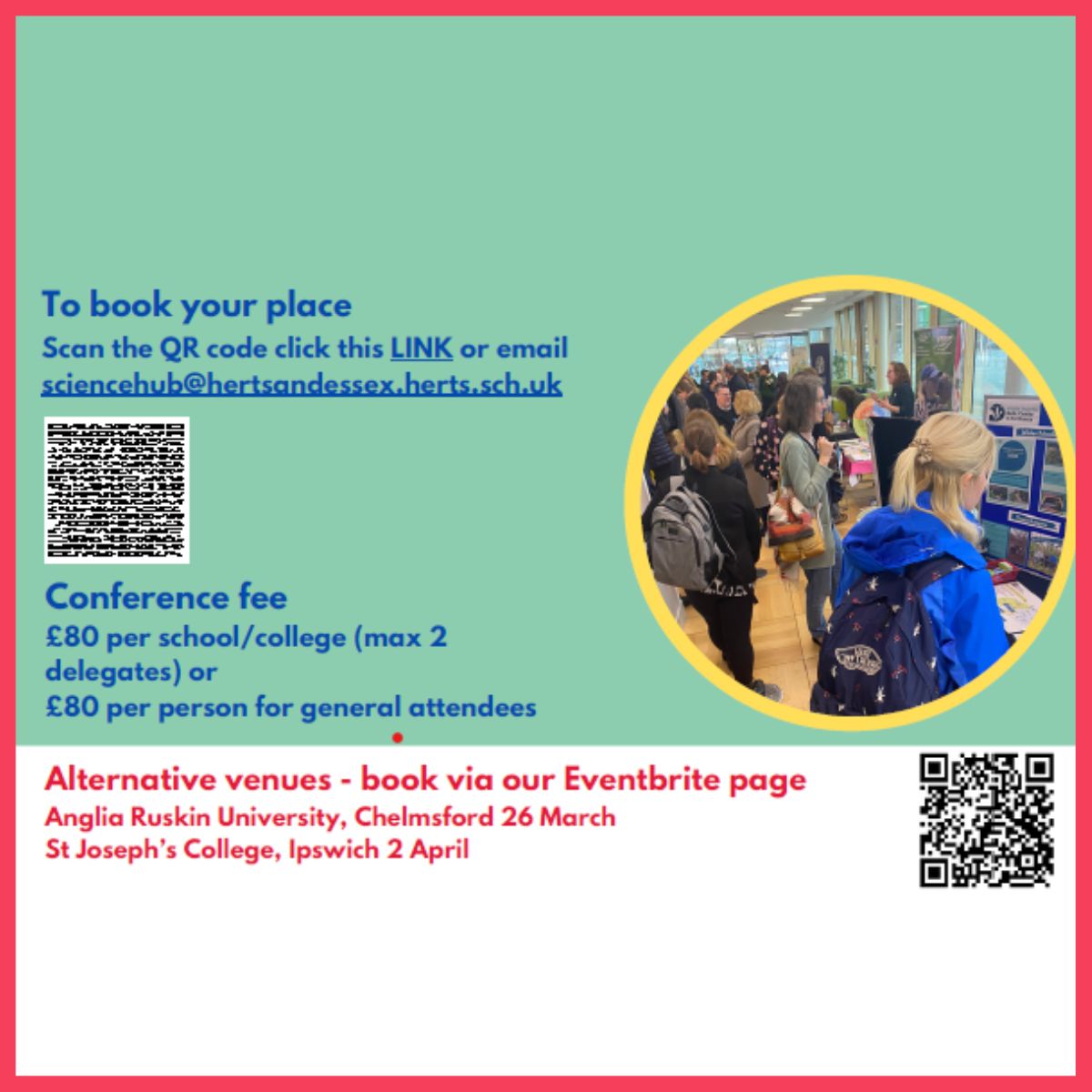 AspireHigher (@aspirehighernet) on Twitter photo There are still spaces available on our Sustainability in Education Conference on 12th February for primary, secondary and further education. To book your place please contact: sciencehub@hertsandessex.hert.sch.uk
or visit:
lnkd.in/ex3aduJ8 There are still spaces available on our Sustainability in Education Conference on 12th February for primary, secondary and further education. To book your place please contact: sciencehub@hertsandessex.hert.sch.uk
or visit:
lnkd.in/ex3aduJ8