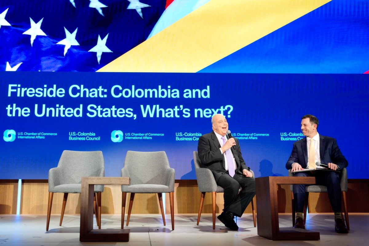 U.S. - Colombia Business Council (USCBC) (@uscolbc) on Twitter photo Ambassador <a href="/danigarciapena/">Daniel García-Peña J</a> joins Americas SVP Neil Herrington for a fireside chat on continued U.S.-Colombia cooperation, steps Colombia is taking to address biodiversity and climate change, and the role of businesses in advancing shared priorities. #Colombia2025Outlook Ambassador <a href="/danigarciapena/">Daniel García-Peña J</a> joins Americas SVP Neil Herrington for a fireside chat on continued U.S.-Colombia cooperation, steps Colombia is taking to address biodiversity and climate change, and the role of businesses in advancing shared priorities. #Colombia2025Outlook