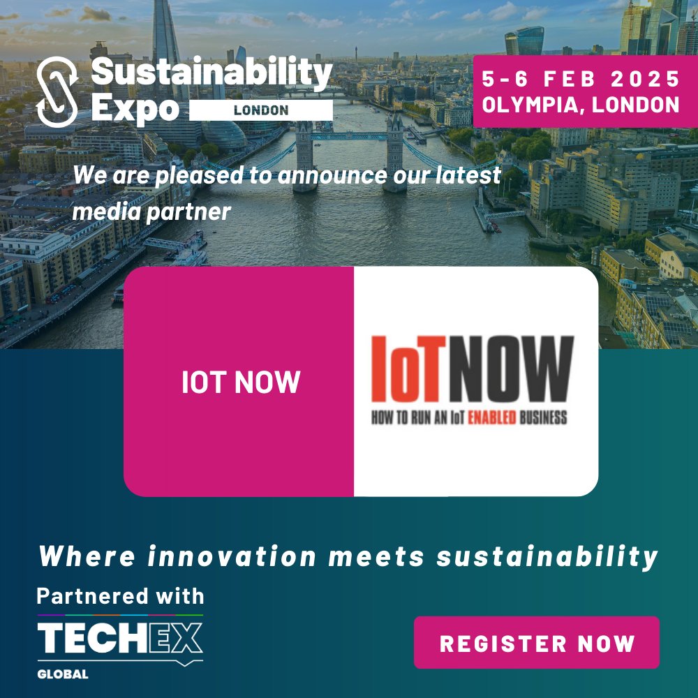 Sustainability Expo is delighted to announce its latest media partnership with <a href="/IoTNow_/">IoT Now</a> - 𝗢𝗹𝘆𝗺𝗽𝗶𝗮, 𝟱𝘁𝗵-𝟲𝘁𝗵 𝗙𝗲𝗯𝗿𝘂𝗮𝗿𝘆!

Don’t forget to secure your ticket and 𝘀𝗮𝘃𝗲 𝟭𝟬% 𝗯𝗲𝗳𝗼𝗿𝗲 𝘁𝗵𝗲 𝟰𝘁𝗵 𝗙𝗲𝗯𝗿𝘂𝗮𝗿𝘆: bit.ly/4i8S3oo

#SustainExpo