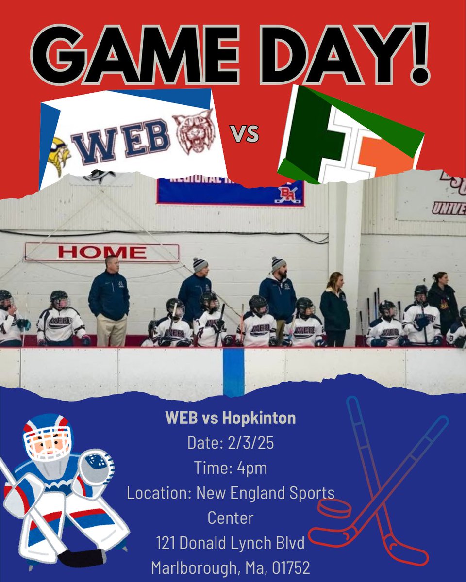 🚨Game Day: WEB takes on Hopkinton at 4pm in Marlboro