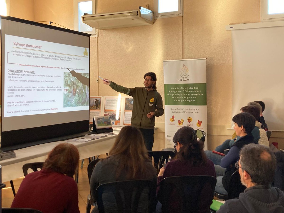 ramatsdefoc's tweet photo. Aquests dies hem estat a #França al #StudyHub del projecte @FIRE_ADAPT per parlar sobre #RamatsDeFoc i de la importància de la ramaderia extensiva per a la prevenció d'incendis forestals 🔥🌳 https://t.co/5uOpLyb0jR