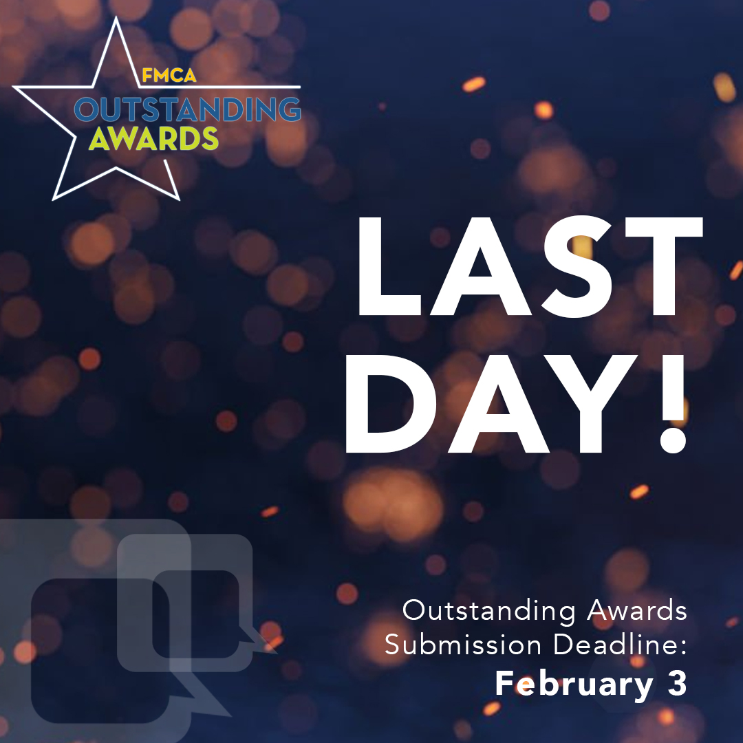 FMCAonline's tweet photo. 🚨 Today’s the day! Submissions for the FMCA Outstanding Awards are due today by 5 p.m. ET. 

Don’t miss this chance to get recognized for your outstanding work in local government communications.

🔗 Details and submission information at https://t.co/3CjwpNHBDb. https://t.co/9Kq5Zhce61